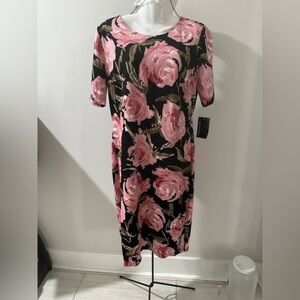 NWT women Stella & Julie floral colorful puff sleeves dress
